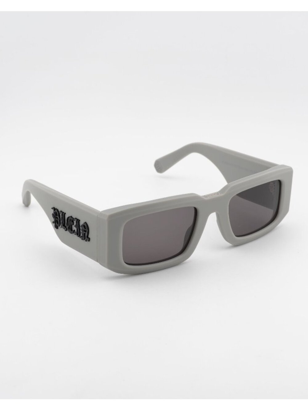 Philipp Plein SPP149 0L46 Unisex Sunglasses Grey Rectangle Frame, Grey Lenses